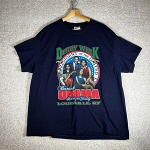 Y2K president Barack Obama and family graphic rap tee style tshirt Size XL